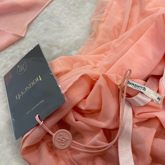 NEW House of CB Charla Soft Apricot Ruffle Mini Dress Size XS - Picture 11 of 17